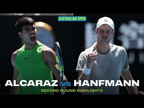 Alcaraz defeats Hanfmann to reach the AO third round 😮‍💨 🔥 | Australian Open 2026