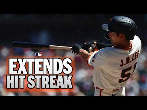 2 more hits for Jung Hoo Lee! Extends his hitting streak to 18 games, longest active run in MLB 🔥