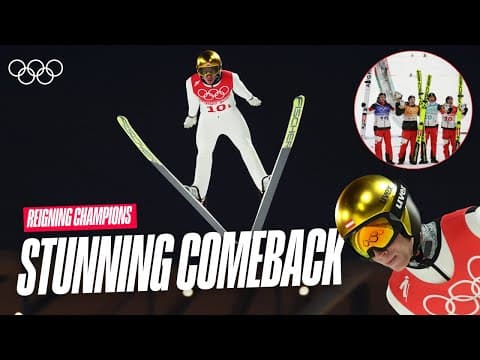 Austria Snatches Slovenia’s Gold Medal🇦🇹🇸🇮 | Men’s Ski Jumping Team 🏅🎿 | Beijing 2022