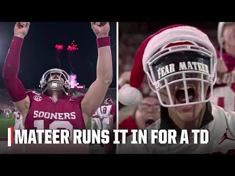 John Mateer RUNS IT IN for first TD of Alabama-Oklahoma in CFP First Round 😮‍💨 | ESPN CFB