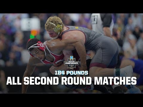 184 pound 2nd round (all 8 matches) 2025 NCAA wrestling championships