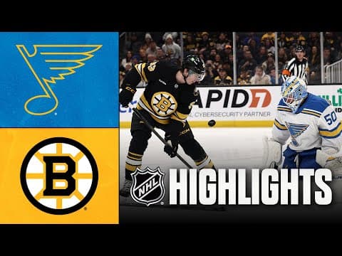 Blues vs. Bruins | NHL Highlights | December 04, 2025
