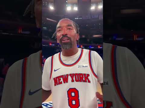 JR Smith was back in Madison Square Garden for our Celeb Alumni Game and earned the MVP Award 🧡💙