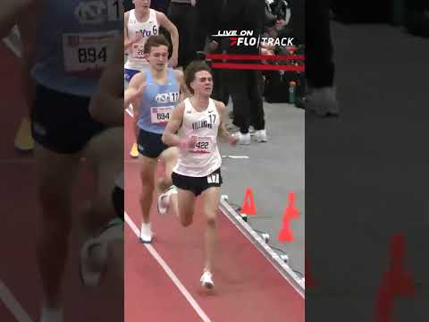 Another view of the Marco Langon and Colton Sands battle for the BU Valentine 3K Win. 7:34.00.
