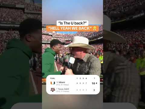 The Hurricanes just beat the Aggies!