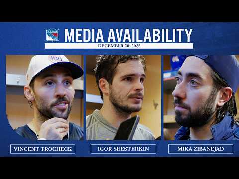 NYR vs PHI: Vincent Trocheck, Igor Shesterkin & Mika Zibanejad Postgame Availability | Dec. 20, 2025