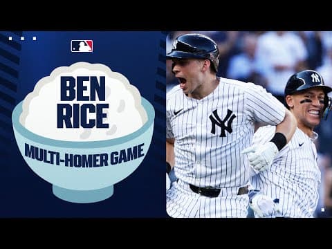 Ben Rice pounds a pair of home runs for the Postseason-bound Yankees! 🍚