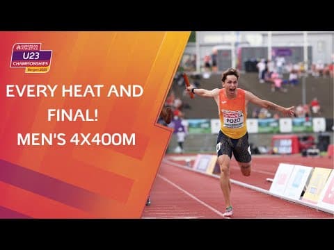EVERY Heat and Final of the Men’s 4x400m | U23 Bergen 2025
