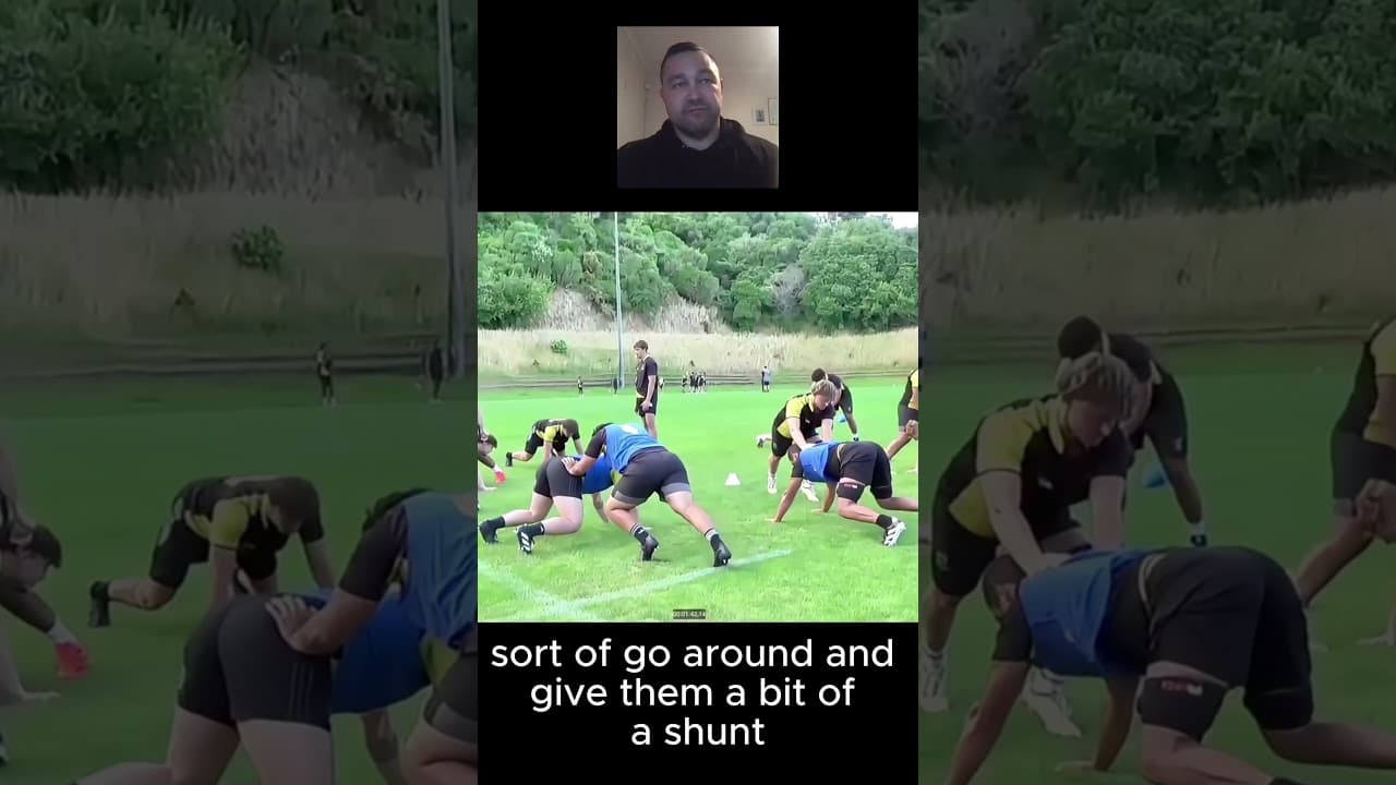 Practicing Scrum Shape - Rugby Warm Up #rugby