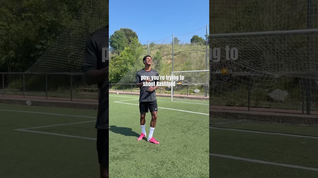 But he won’t stop shooting 😭😩 #rashford #marcusrashford #footballshorts