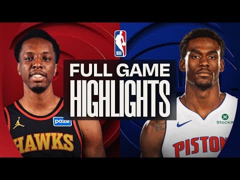 HAWKS at PISTONS | FULL GAME HIGHLIGHTS | December 1, 2025