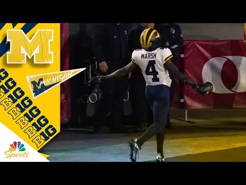 Michigan’s Andrew Marsh takes Bryce Underwood pass 69 yards for touchdown | Big Ten on NBC