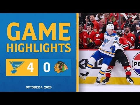 Preseason Game Highlights: Blues 4, Blackhawks 0