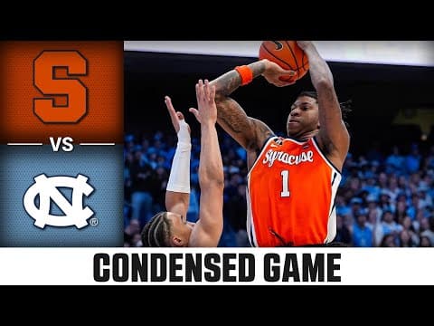 Syracuse vs. North Carolina Condensed Game | 2025-26 ACC Men's Basketball