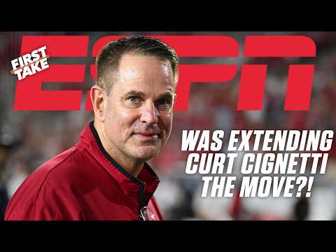 Indiana EXTENDS Curt Cignetti for $93M 🤑 Paul Finebaum & Cam Newton DISAGREE 🍿 | First Take
