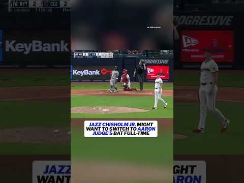 He also hit a home run with Judge's bat Sunday against the Red Sox... #jazzchisholm