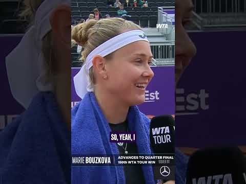 Marie Bouzkova advances to the quarterfinals in Strasbourg as Oliynykova is forced to retire 💚 #IS26