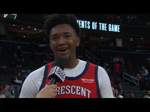 Derik Queen on-court postgame interview | Pelicans vs. Wizards 1/9/26