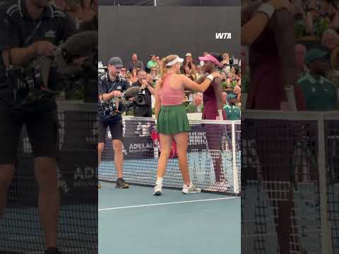 Pink goes good with green in Oz! 💗💚Mirra Andreeva defeats Mboko in straight sets #WTA #MirraAndreeva