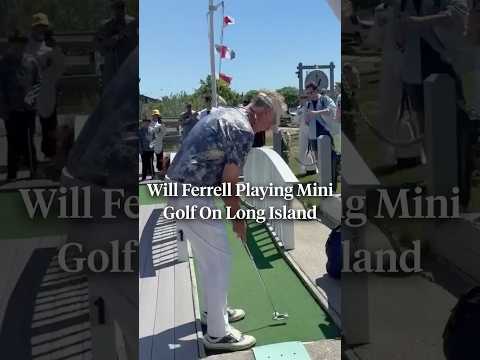 Will Ferrell, AKA "The Hawk," playing mini golf on Long Island. 😂 (📹: IG/ puffnputt)