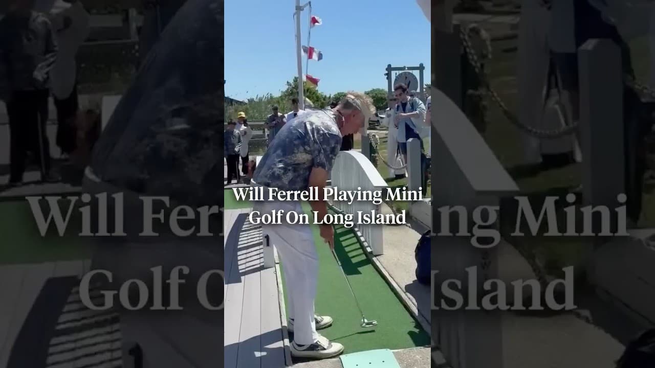Will Ferrell, AKA "The Hawk," playing mini golf on Long Island. 😂 (📹: IG/ puffnputt)