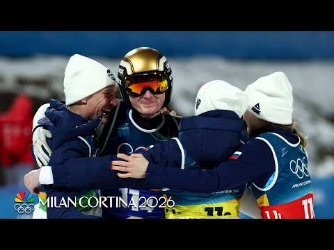 Slovenia successfully defends mixed normal hill ski jumping gold | Winter Olympics 2026 | NBC Sports