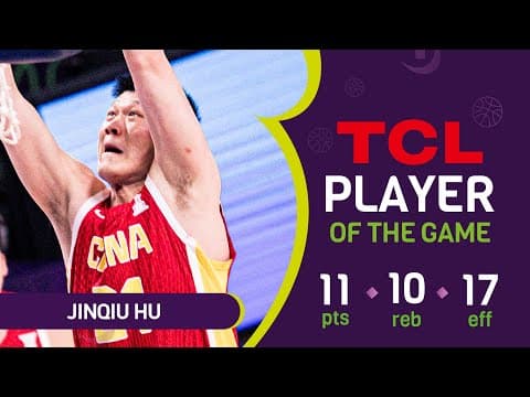 Jinqiu Hu (11 PTS) | TCL Player Of The Game | IND 🇮🇳 vs CHN 🇨🇳 | FIBA Asia Cup 2025