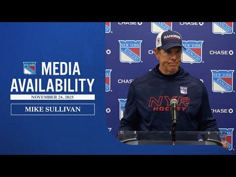 NYR vs STL: Mike Sullivan Pregame Media Availability | Nov. 24, 2025