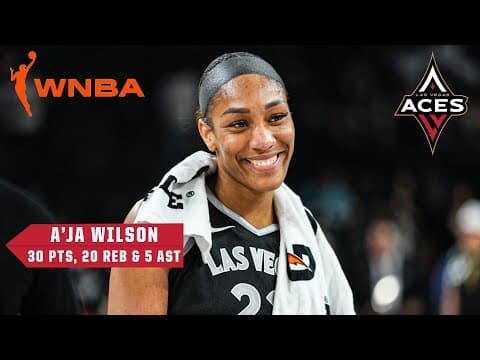 A’ja Wilson dominates 😤 32 PTS & 20 REB in win vs. Sun | WNBA on ESPN