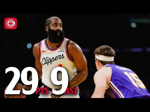 James Harden with 29 PTS vs Lakers