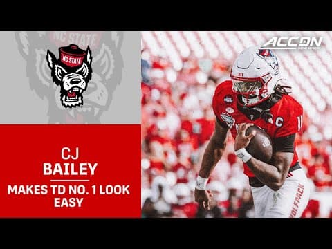NC State QB CJ Bailey Makes The Bowl Games 1st TD Run Look Easy
