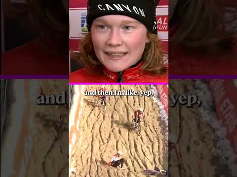 “It was quite funny… I had to laugh!” 😂 Puck Pieterse can see the funny side of that crazy first lap