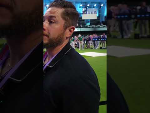 On the TGL field at So-Fi center before the match!