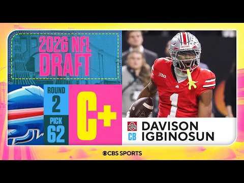 Bills select Davison Igbinosun in Second Round, No. 62 overall | 2026 NFL Draft Grades & Reaction