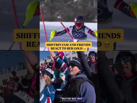 Mikaela Shiffrin's family watching her win gold 🥹