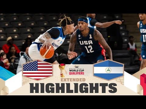 United States 🇺🇸 v Nicaragua 🇳🇮 | Extended Highlights | FIBA Basketball World Cup 2027 Americas
