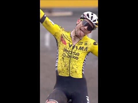 When Wout van Aert won in Gullegem and celebrated like this 🤪🇧🇪