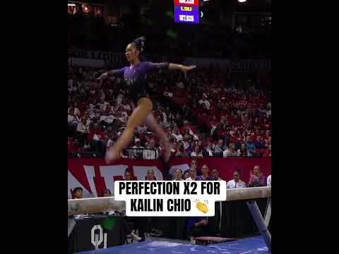Kailin Chio scored her second perfect 10 of the night on beam 👏