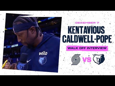Kentavious Caldwell-Pope Walk off Interview | Grizzlies vs. Trail Blazers