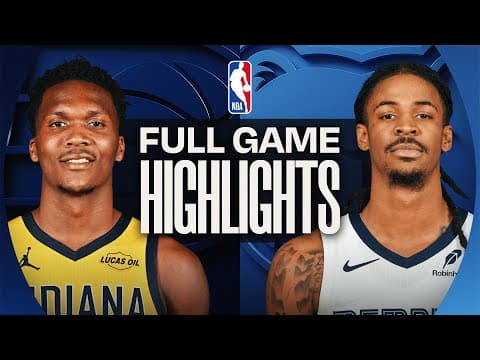 PACERS at GRIZZLIES | FULL GAME HIGHLIGHTS | October 25, 2025