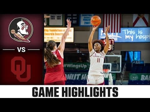 Oklahoma vs. Florida State Game Highlights | 2025-26 ACC Women's Basketball