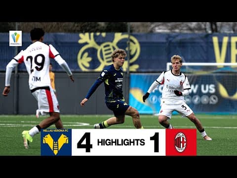 Brusco stop in campionato per i giovani di Renna, in gol con Dotta | #VeronaMilan 4-1 | Primavera 1