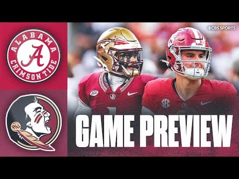 College Football Week 1: No. 8 Alabama vs Florida State Preview | What's at stake for both Teams?