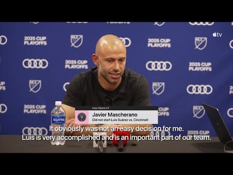 Mascherano Praises Luis Suárez CLASS For Coming off bench for Miami! | 2025 Audi MLS Cup Playoffs