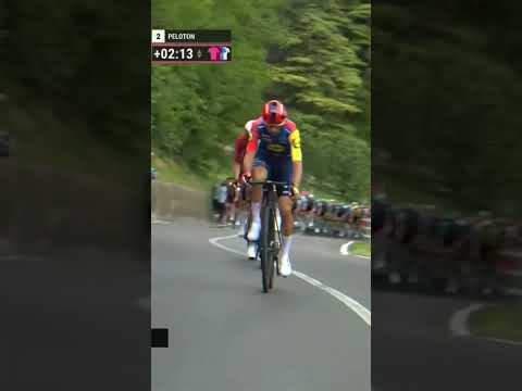 Giulio Ciccone uses an uncategorised climb to bridge across to the breakaway at the Giro 🙌