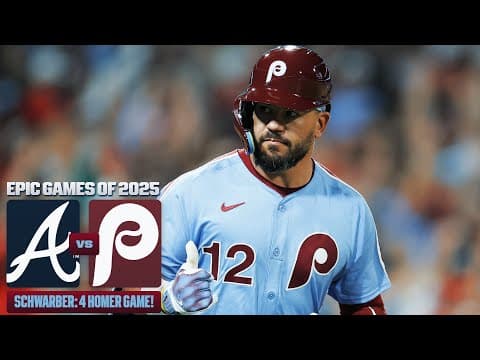 FULL GAME: Kyle Schwarber CRUSHES FOUR HOMERS and had chance for No. 5! 💣💣💣💣❌ (Braves vs. Phillies)