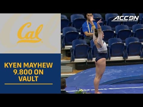Cal's Kyen Mayhew Ties for 1st With 9.800 On Vault  | 2026 ACC Gymnastics