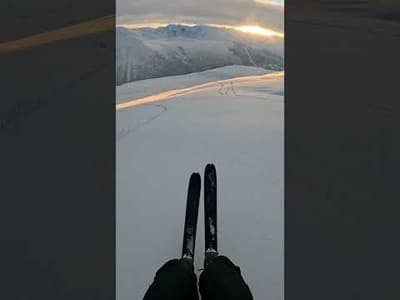 Not a bad view on the descent! ⛷️