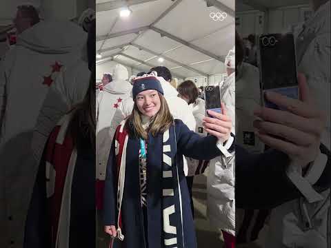 We got to see Zoe Atkin make her first-ever Opening Ceremony walk at #MilanoCortina2026 🥹