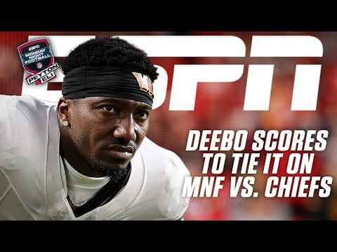 Marcus Mariota connects with Deebo Samuel for TD pass to tie the game vs. the Chiefs | ManningCast